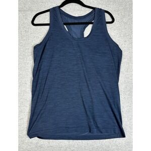 Athleta Momentum Tank Top XL Navy Eclipse Space Dye Racerback Running Shirt NWOT
